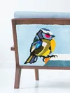 Handmade armchairs with birds — contemporary art object by Agne Kisonaite