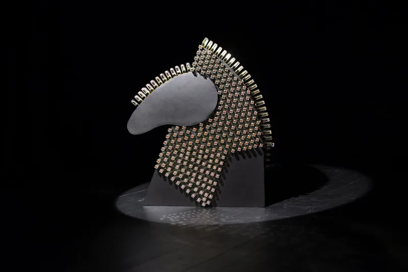 Art object made of contemporary cosmetics 'Courage' — detail photo 19