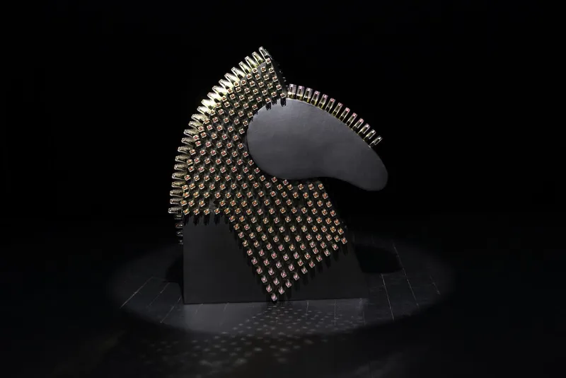 Art object made of contemporary cosmetics 'Courage' — detail photo 3