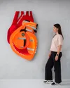Chance: heart created of paramedics' uniforms — contemporary art object by Agne Kisonaite