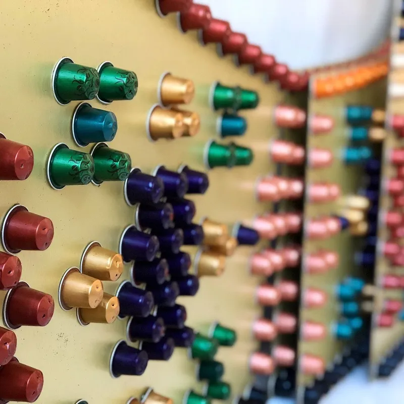 Art installation made from used coffee pods — Crown — detail photo 10