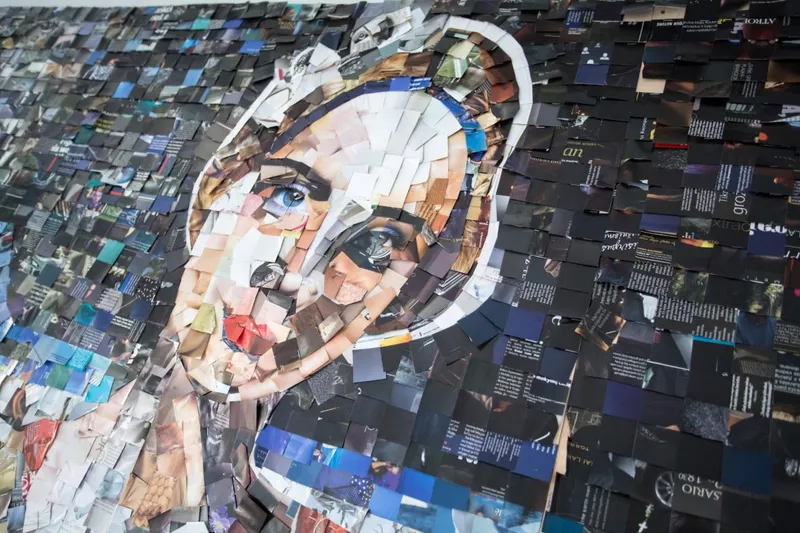 Collage out of magazine paper pieces – Modern Lithuanian interpretation — detail photo 9
