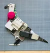 Electronic waste art: birds made of used electronics — detail photo 13