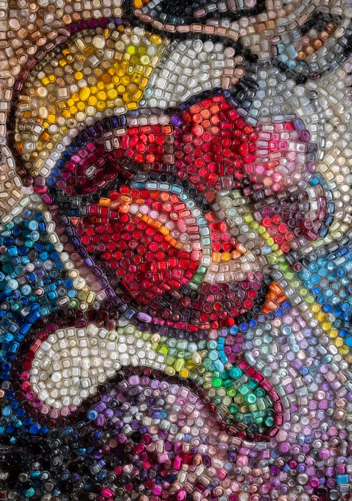 Glass Blowing: art made of used cosmetics — detail photo 4