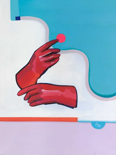 Goal — acrylic painting by Agne Kisonaite