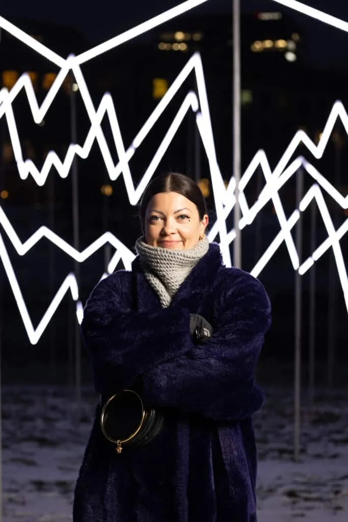 Luminous art installation 'Peaks' — detail photo 6
