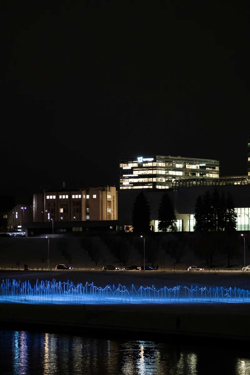 Luminous art installation 'Peaks' — detail photo 7