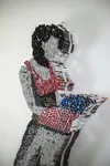 Magazine sculpture Reading Woman — detail photo 14