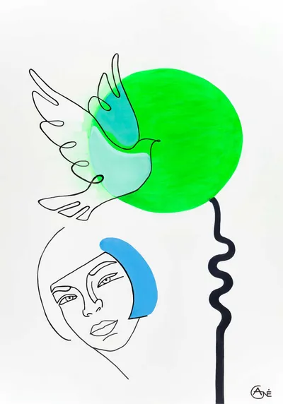 Modern acrylic painting Harmony Rising — acrylic painting by Agne Kisonaite