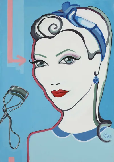 Painting Beauty Supplements — acrylic painting by Agne Kisonaite