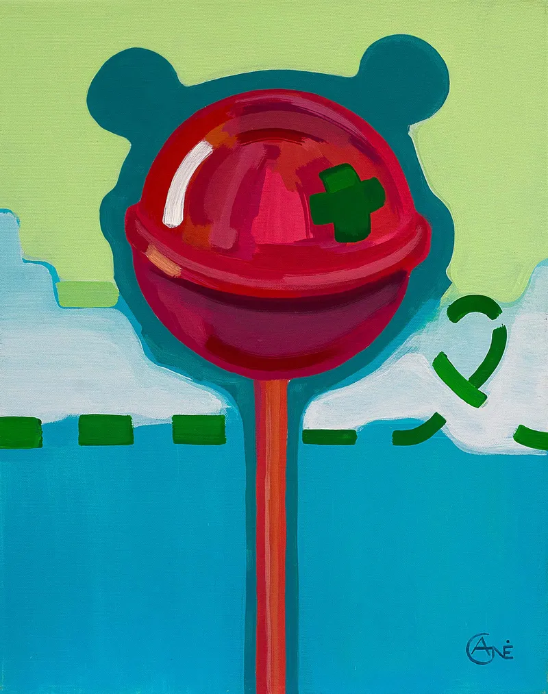 Painting Candy Toy — acrylic painting by Agne Kisonaite