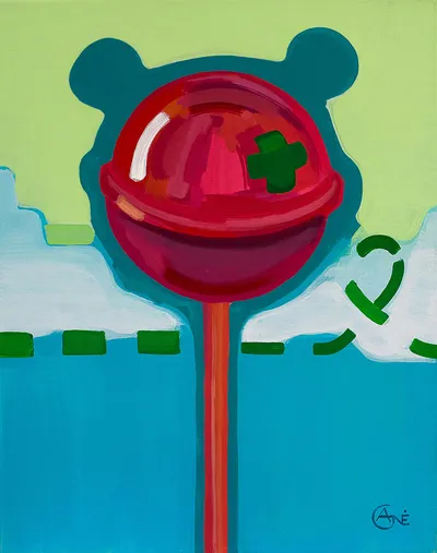 Painting Candy Toy — acrylic painting by Agne Kisonaite