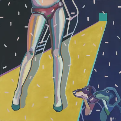Painting Catwalk — acrylic painting by Agne Kisonaite