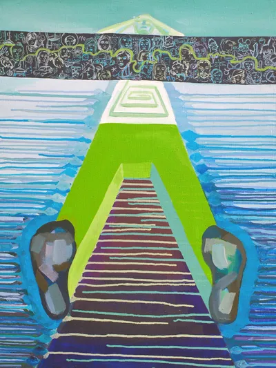 Painting Consciousness — acrylic painting by Agne Kisonaite