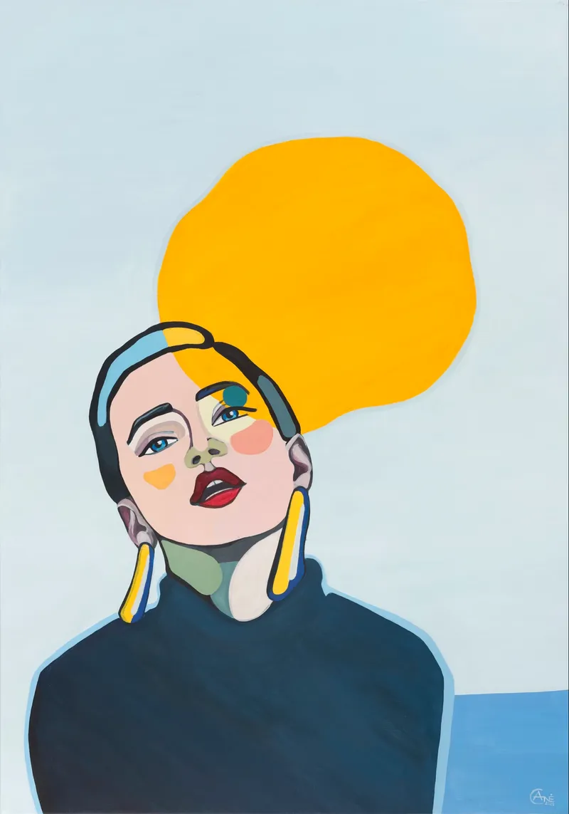 Painting Dawn light — acrylic painting by Agne Kisonaite
