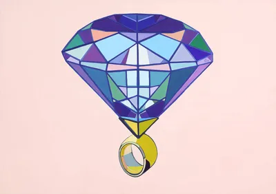 Painting Diamond — acrylic painting by Agne Kisonaite