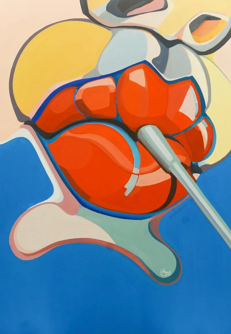 Painting Glass Blowing — acrylic painting by Agne Kisonaite