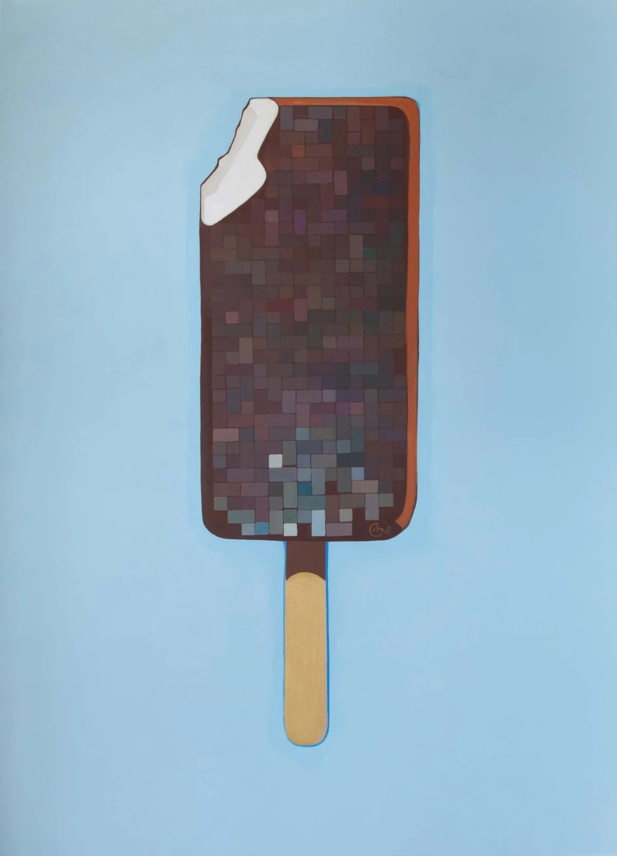 Painting Ice Cream — acrylic painting by Agne Kisonaite