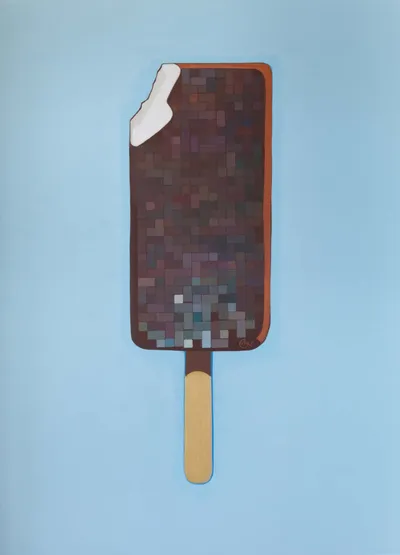 Painting Ice Cream — acrylic painting by Agne Kisonaite