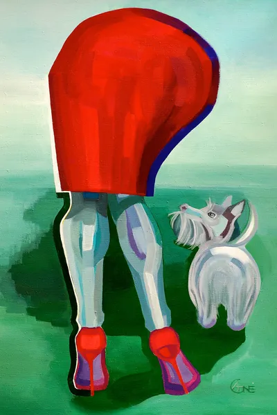 Painting Inconvenient Formality — acrylic painting by Agne Kisonaite