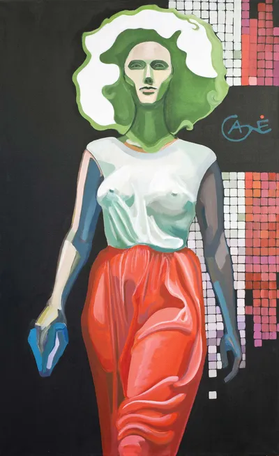 Painting Italian Silk — acrylic painting by Agne Kisonaite