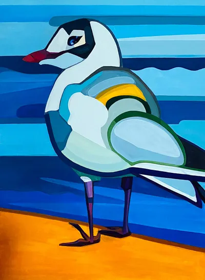 Painting Local — acrylic painting by Agne Kisonaite