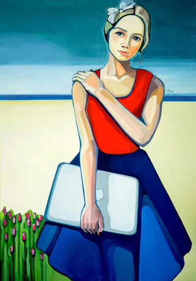 Painting Modern Lithuanian — acrylic painting by Agne Kisonaite