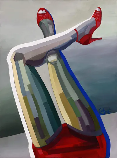 Painting My Favourite Heels — acrylic painting by Agne Kisonaite