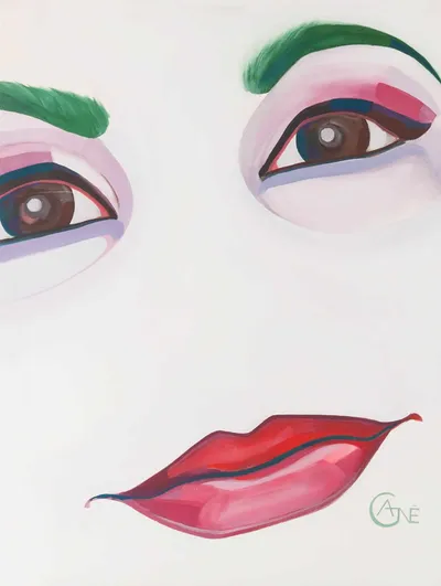 Painting Perfect makeup — acrylic painting by Agne Kisonaite