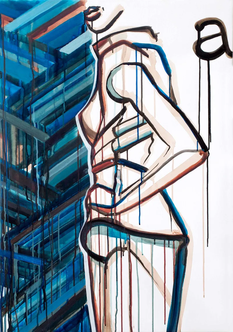 Painting 'Posture No.3' — acrylic painting by Agne Kisonaite