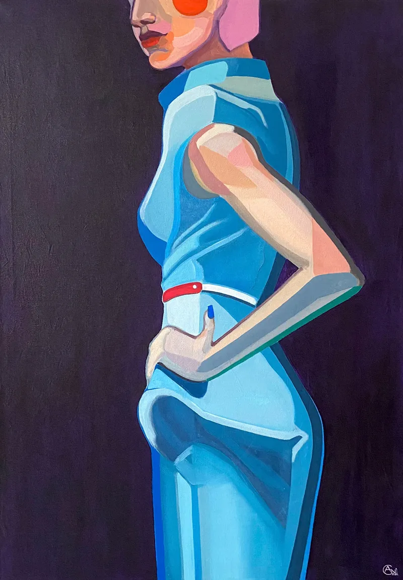 Painting 'Posture No.7' — acrylic painting by Agne Kisonaite