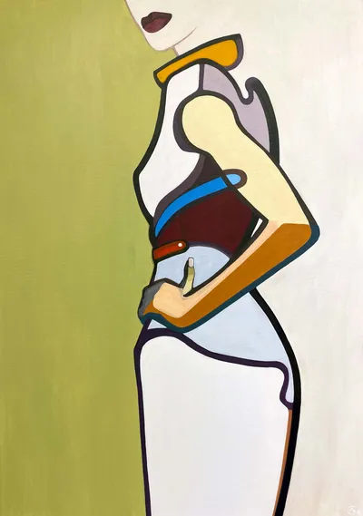 Painting 'Posture No.9' — acrylic painting by Agne Kisonaite