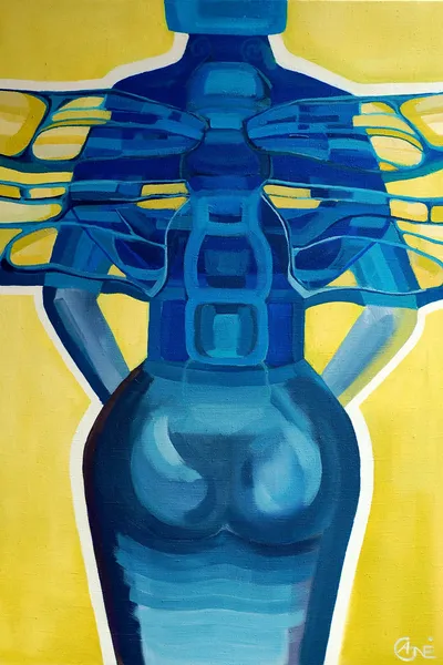 Painting Reincarnation — acrylic painting by Agne Kisonaite