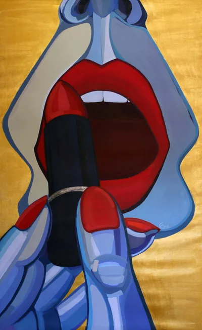 Painting Ritual — acrylic painting by Agne Kisonaite