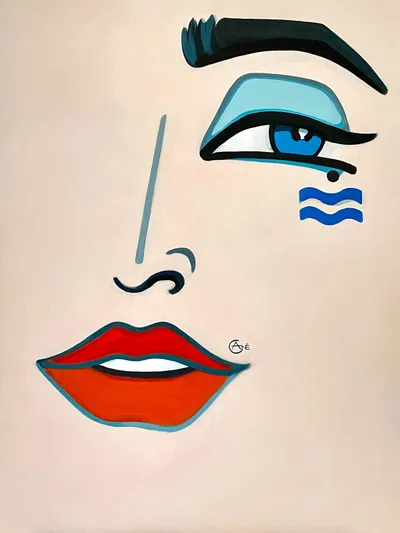 Painting Sea — acrylic painting by Agne Kisonaite