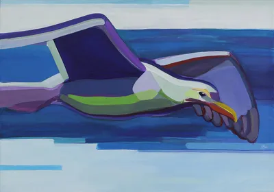 Painting Seagull #2 — acrylic painting by Agne Kisonaite