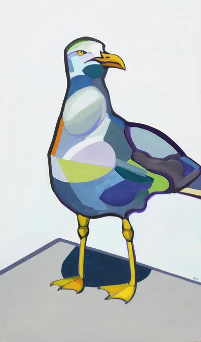 Painting Seagull — acrylic painting by Agne Kisonaite