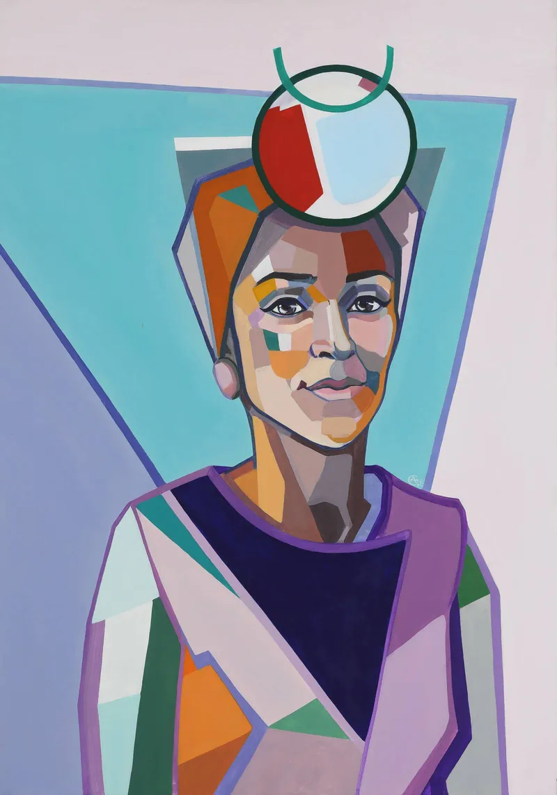 Painting Status — acrylic painting by Agne Kisonaite