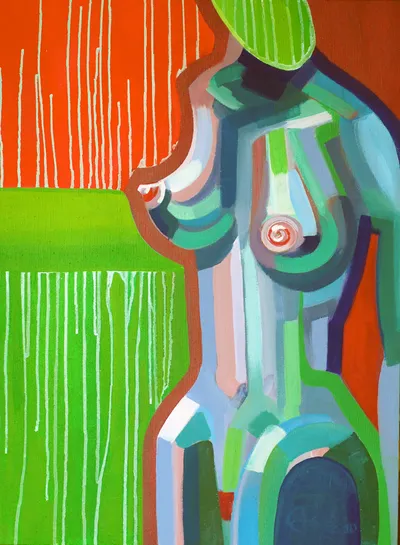 Painting Vertical — acrylic painting by Agne Kisonaite