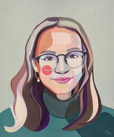 Portrait of Adele — contemporary portrait by Agne Kisonaite