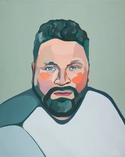 Portrait of Aurimas — contemporary portrait by Agne Kisonaite