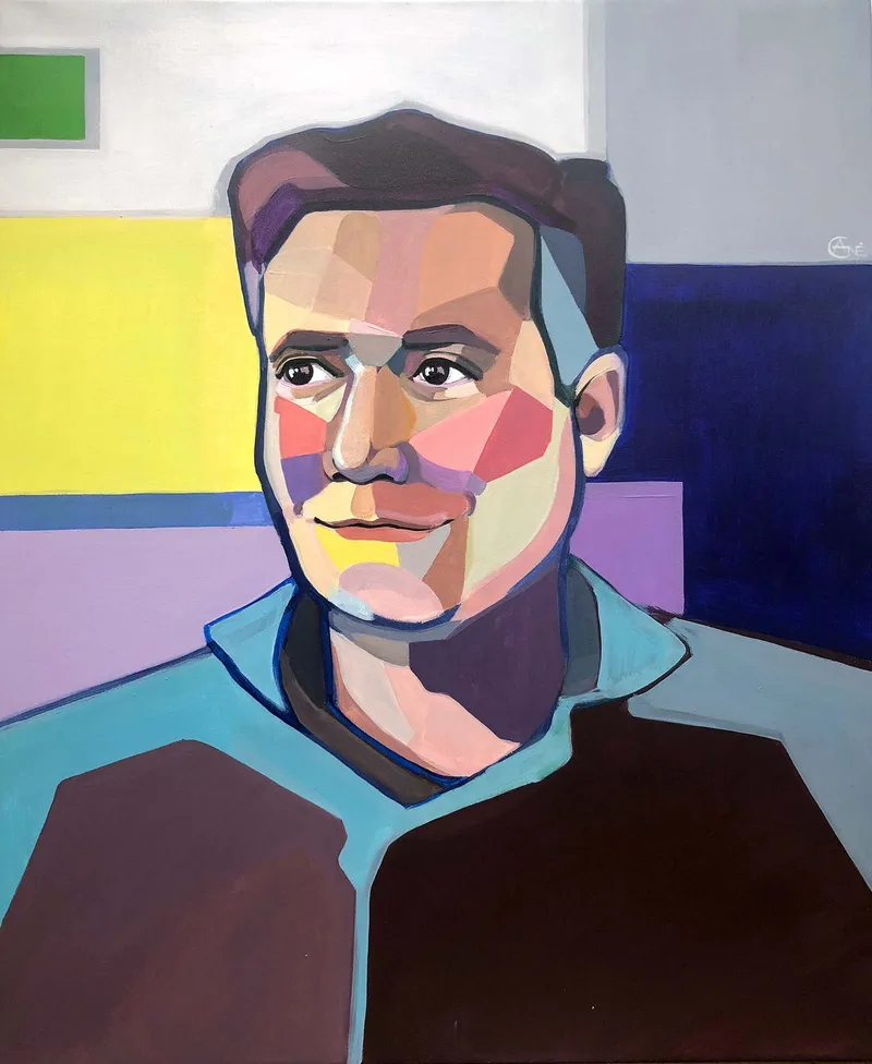 Portrait of Bertrand — contemporary portrait by Agne Kisonaite