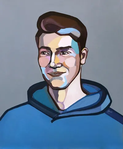 Portrait of Dominykas — contemporary portrait by Agne Kisonaite