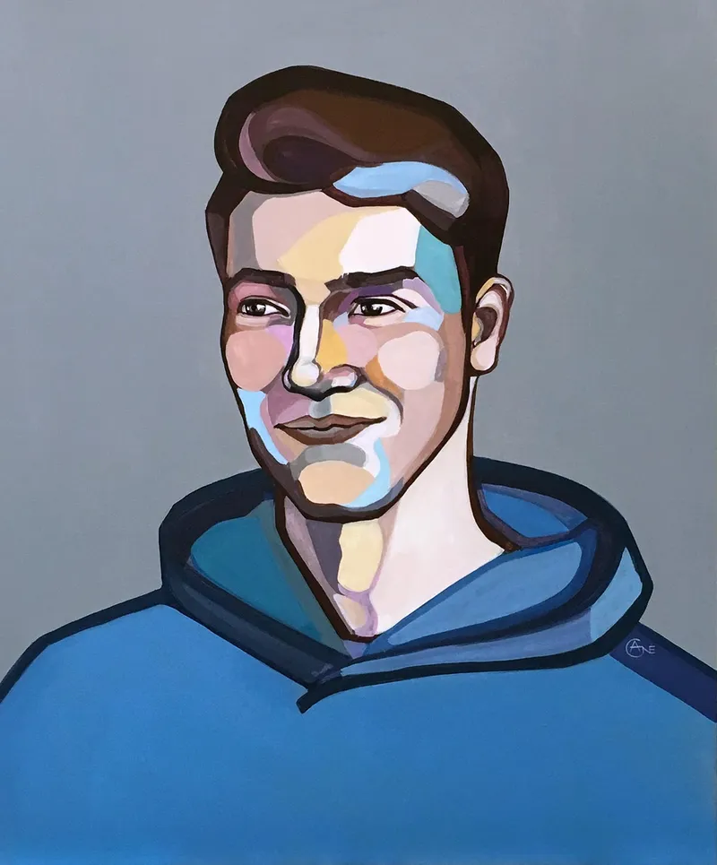 Portrait of Dominykas — contemporary portrait by Agne Kisonaite