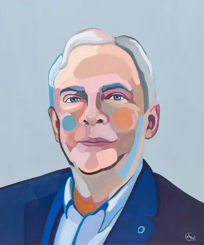 Portrait of dr. Andrew Boulton — contemporary portrait by Agne Kisonaite