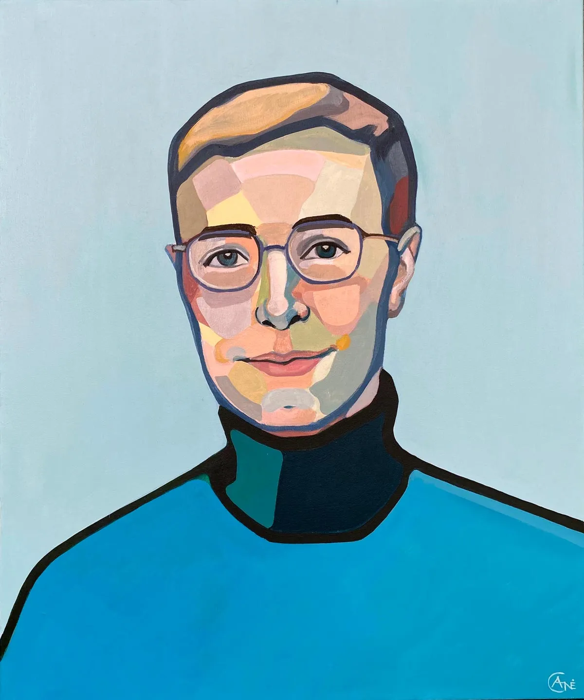 Portrait of Justas — contemporary portrait by Agne Kisonaite