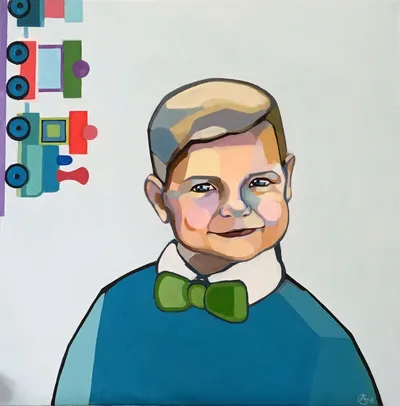 Portrait of Kipras — contemporary portrait by Agne Kisonaite