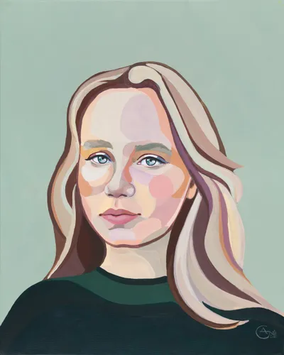 Portrait of Medeina — contemporary portrait by Agne Kisonaite