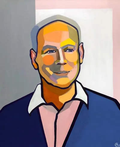 Portrait of Rolandas — contemporary portrait by Agne Kisonaite