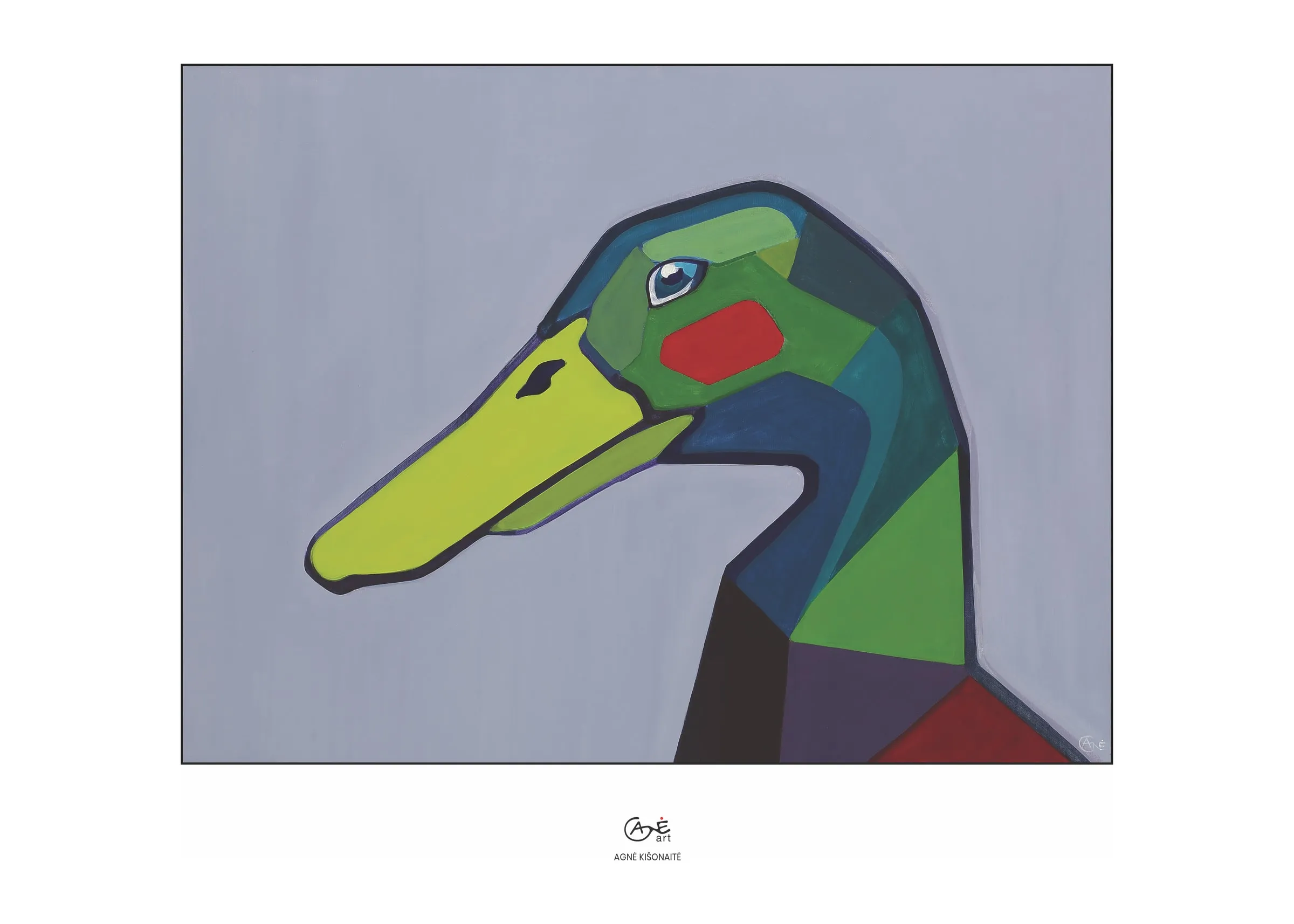 Paveikslo „Antis“ reprodukcija, medinis rėmas